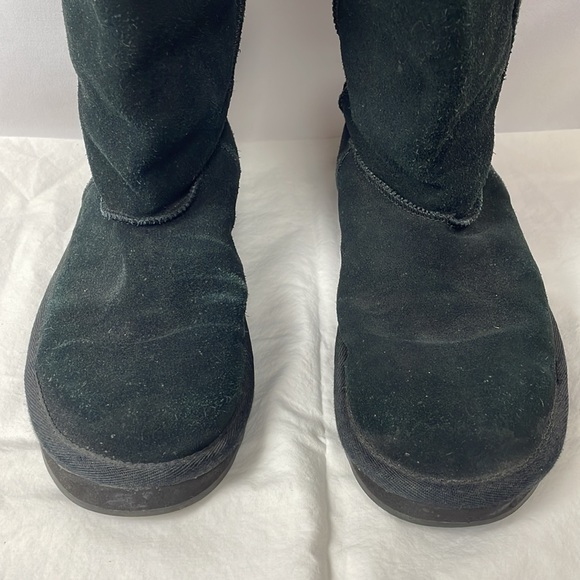 Skechers Australia Black Fur Lined Mid-Calf Winter Boots - Size 9 - Picture 3 of 12